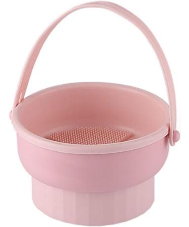 QUKLOGEN 3 In 1 Makeup Brush Cleaning Set Multifunctional Washing Bowl Drying Basket with Handle Silicone Cleaner Mat Removal Cleaner Sponge 150ml/5.12fl.oz Professional Makeup Brush Cleaner (Pink) - Buy Online on SooperMarket.com