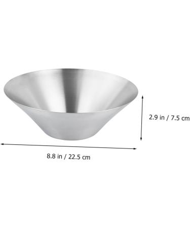 Zerodeko 3 Pcs Stainless Steel Hat Bowl Stainless Steel Ramen Bowl Large Metal Mixing Bowl Japanese Bowl Japanese Ramen Bowl Salad Mixing Bowl Party Bowl Food Single Layer Hat Bowl Silverx3pcs 22.5X8.3X7.5CMx3pcs - Buy Online on SooperMarket.com