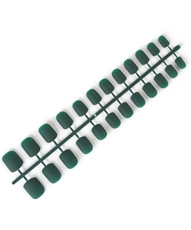 Dajidafu 24 Pieces Square Head Frosted Coffin False Nails DIY Exquisite French Style Unique Elegant Colour-fast Acrylic Nail 15blackish green - Buy Online on SooperMarket.com