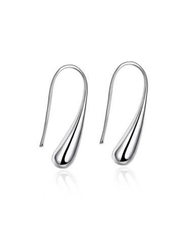 PACKOVE Wedding Teardrop Earrings Ladies Earrings Silver Ear Needle Womens Earrings Teardrop Earrings Women Minimalist Earrings Ear Hook Wedding Gift Women Earrings Drop Earhook