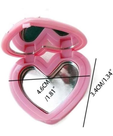 Heart-Shaped Empty Eyeshadow Makeup Box with Mirror | Practical & Safe Storage Solution - International Shipping - Buy Online on SooperMarket.com