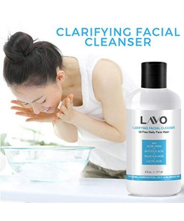 Buy LAVO Glycolic Acid Face Wash - Exfoliate Acne Blackheads & Clogged Pores | For Oily & Combination Skin - Buy Online on SooperMarket.com