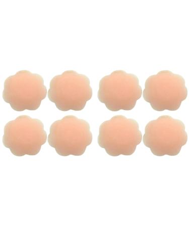 FZBNSRKO 4 Pairs Plum Blossom Women Girls Silicone Reusable Adhesive Nipple Cover Breast Pads Gel Petals Pasties Bra Pads
