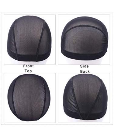 Shop Black Mesh Dome Wig Cap - 2-Pack for Wigs | Wide Rubber Band | Perfect Hair Network - Buy Online on SooperMarket.com