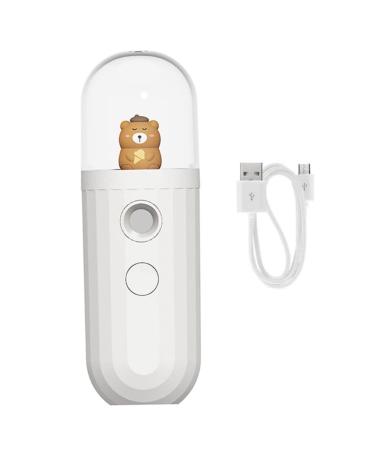 Jorzer Nano Facial Mister  Facial Mister Portable Cool Eyelash Nebulizer Hydrating Moisturizing Mist Sprayer White 20ml