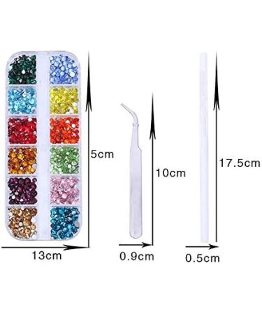 yilin Nail Art Rhinestone Decoration Set with Curved Tweezer Sculpture Pen for Nail Art Tools - Buy Online on SooperMarket.com