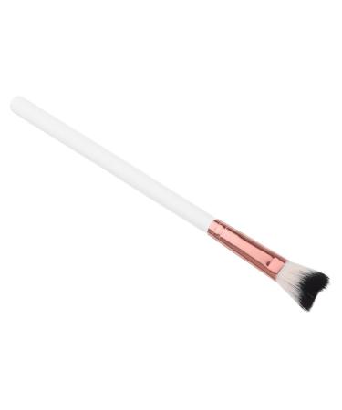 WOONEKY Fish Tail Brush Highlighter Blush Brush Loose Powder Brush Nose Shadow Brush Makeup Supplies White 18.50X1.00X1.00CM White