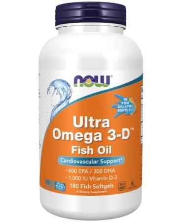 Now Foods Ultra Omega 3-D Fish Oil 180 Soft Capsules