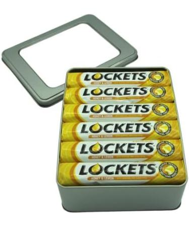 Lockets Throat Sweets Lozenges Honey & Lemon Hamper - 12 Tubes of 41g - Refillable Tin - Menthol & Eucalyptus - Buy Online on SooperMarket.com