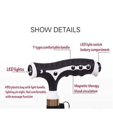 Canes Walking aids Crutch Elderly Man Four-Legged Walking Stick Corner Stick Elderly Telescopic Aluminum Alloy Magnetic Therapy Non-Slip Walker Walking Aid - Buy Online on SooperMarket.com