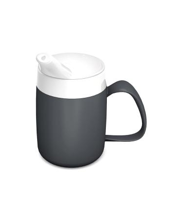 Ornamin mug with drinking trick with spout attachment anthracite