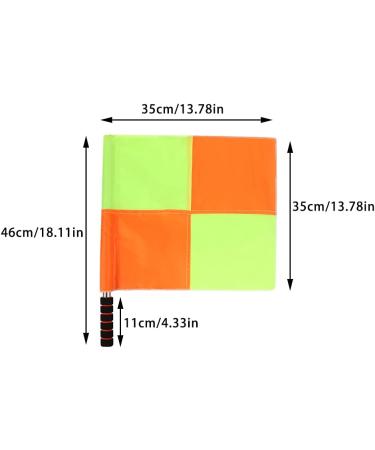 2PCS Football Referee Flags with Storage Bag - Waterproof Hand Flags for Soccer, Rugby, and Hockey Matches | 13.78x13.78inch - Buy Online on SooperMarket.com