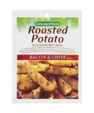 Concord Foods, Roasted Potato Bacon & Chive Seasoning Mix, 1.25oz Packet (Pack of 6) 1.25 Ounce (Pack of 6)