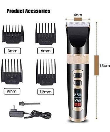 Professional Hair Clippers for Men - Cordless Electric Hair Cutting Kit with LED Display | Best Hair Trimmer for Barbers  - Buy Online on SooperMarket.com