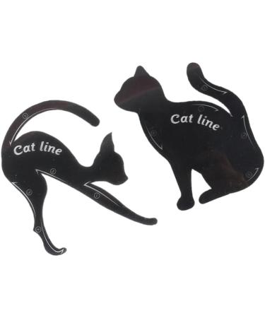 2PCS Cat Eyeliner Template Premium PVC Material Smoky Eyes Makeup Applicators Cat Shaped Eye Liner Guide Stencil Tool For Makeup Beginnereyeliner stencil - Buy Online on SooperMarket.com