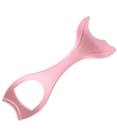 KALLORY Eyeliner Applicator Tool Pink Women Upper Multi-function Eyelash and Protector -in- Compact Separator Detachable Comb