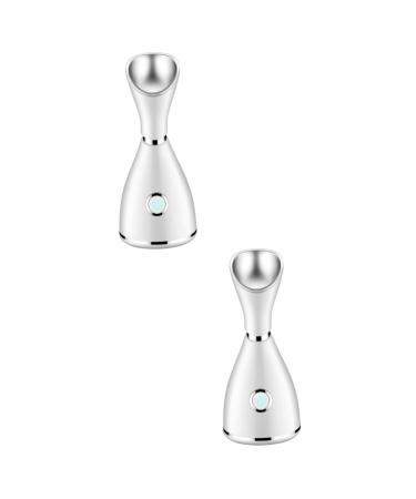 Baluue 2pcs Household Steaming Face Instrument Beauty Steaming Face Instrument White