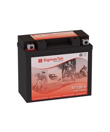 Genuine SigmasTek YT12B-4 / ST12-4 Sealed Maintenance Free ATV Quad Motorcycle Scooter Moped Battery