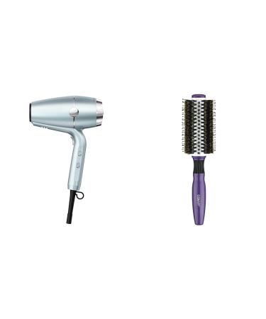 InfinitiPRO by Conair 910NC Smoothwrap Hair Dryer WITH Conair Infiniti pro by 85374 Round Hair Brush W/Boar Bristles 1 Count