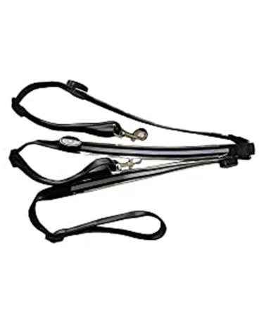 FM2018XSL Horse Harness LED Breastplate Luminous Reflective Belt for Outdoor Equestrian Protection Safety Black