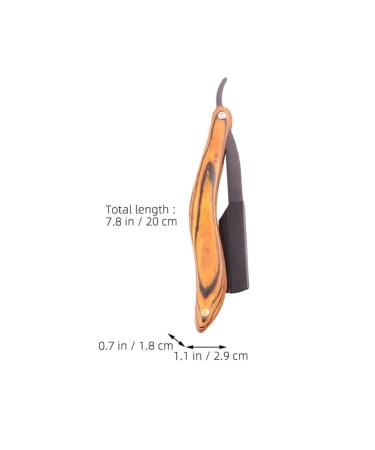 NOLITOY Stainless Steel Folding Razor - Vintage Wooden Barber Shaving & Haircut Supplies for Men - Buy Online on SooperMarket.com