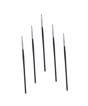 WOONEKY 5pcs Fine Eyeliner Brush Make up for Face Lipstick Brush Gel Liner Eyeliner Black Fiber