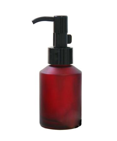 MZUU 1PCS 60ML/2OZ Empty Refillable Amber Frosted Glass Bottles with Pump Vial Cosmetic Cream Lotion Dispenser Jars Storage Container for Essential Oil Emulsion Essence Portable Travel Bottle
