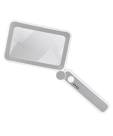 xorea Lighted Magnifier for Close Work Reading Handheld LED Illuminated Rectangular Magnifier