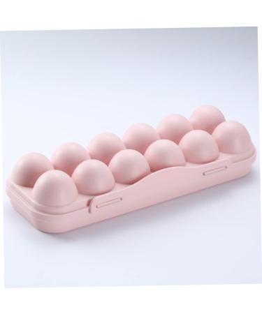 CHILDWEET 2pcs Anti-Collision Damage Chicken Food Trays Plastic Egg Cartons Pantry Egg Bins for re-usable Pink 30X11X6.5CM - Buy Online on SooperMarket.com