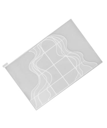 NUOBESTY Tray DIY Mold 1pc Casting Decorative Molds Tray Drop-shaped Manual Mold DIY Epoxy Chic Irregular Silicone White 37.5X24.6X1.3CM