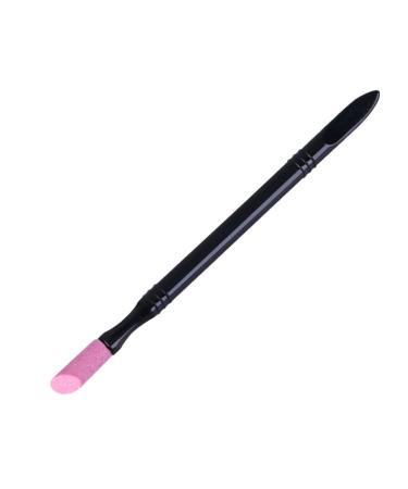 Mikinona Nail Tool Pusher Nails Tools Nail Art Pusher Cuticle Pusher Pen Cuticle Trimmer Tool Nail Polished Pen Manicure Tools Nail Engraving Pen Grinding Stick Black Kit Quartz T Tool