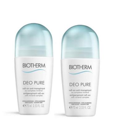 Biotherm Deo Pure Antiperspirant Roll-On 2 x 75ml