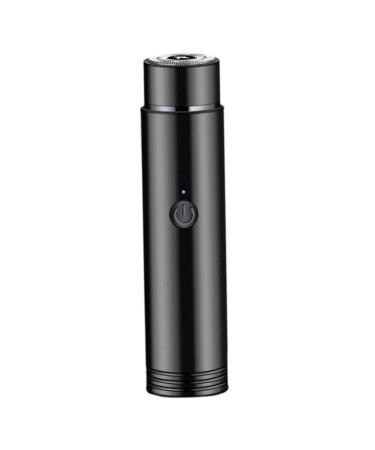 Mini Electric Shaver for Men Portable Car Rechargeable Shaver USB Rechargeable Razor Wet & Dry Use Rotary Electric Shaver for Travel Black