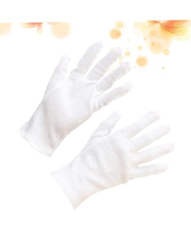 Anneome 12 Pairs Moisturizing Dry Hands Warm Food Handling Glove Hair Coloring Chemical Stretchable Lining Glove Safety White S:21X8cm White - Buy Online on SooperMarket.com