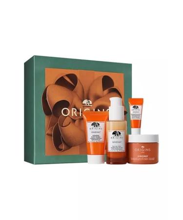Origins The Magic of Ginzing Set: Our Essentials to Boost Skin Energy & Radiance 4 Piece Clear