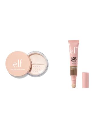 e.l.f. Halo Glow Setting Powder Silky Setting Powder For Soft Glow Without Shine & Halo Glow Contour Beauty Wand Liquid Contour Wand For A Naturally Sculpted Look