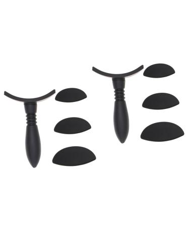 Baluue 2 Sets Eye Shadow Stamp Makeup Convenient Tool Make up Women Eyeshadow Stamp Makeup Tools 6.5x5cmx2pcs Blackx2pcs