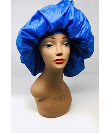 Dream Super Jumbo Night & Day Cap - Blue Satin Sleep Cap for Large and Extra Large Hair - Comfortable Elastic Band, Cotton Fabric - One Size Fits All - Buy Online on SooperMarket.com
