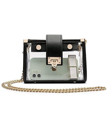 YING YUMEI Clear Purse for Woman,Clear Crossbody Bag Stadium Approved, See Through Shoulder Handbag Clutch