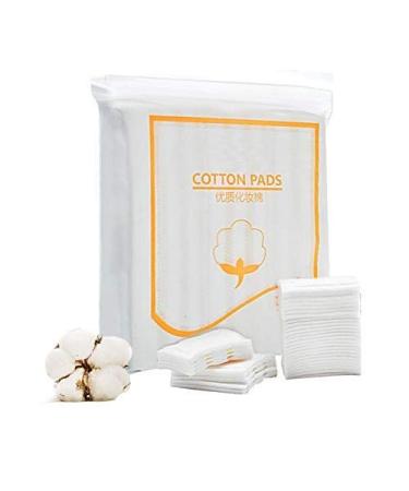 Dsoar 222pcs Premium Cotton Facial Cleansing Pad Thick Square Organic Cosmetic Makeup Cotton Pads Facial Soft Cotton Removing Nail Polish 222 Count (Pack of 1)