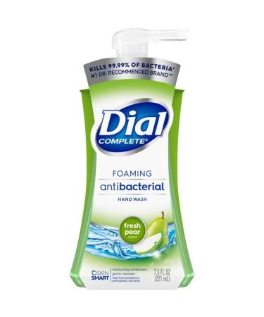 DIAL 7.5 oz Pear Foam Soap - Nourishing Hand Wash | Fast International Shipping - Buy Online on SooperMarket.com