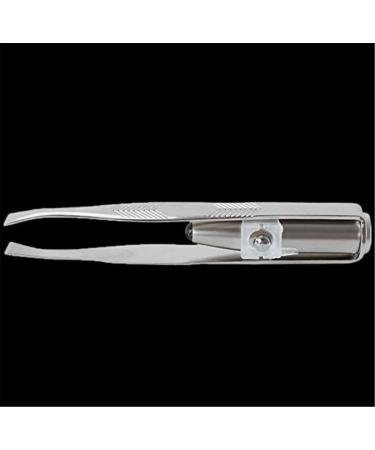 Shortcut composing LED light eyelash eyebrow hair removal stainless steel tweezers - Buy Online on SooperMarket.com