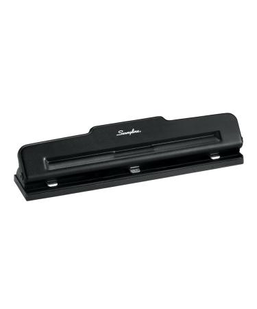 Swingline 2-3 Hole Punch  Semi-Adjustable  Light Duty Hole Puncher  10 Sheet Punch Capacity  Black (74015)