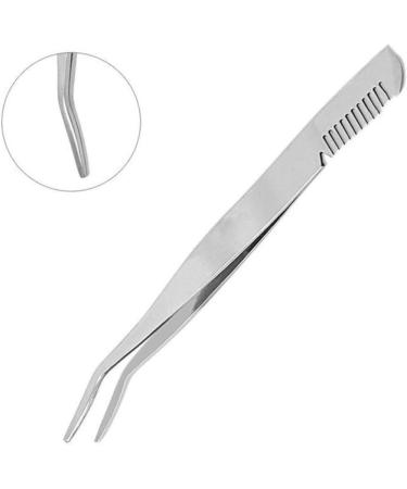 minkissy Lash Cluster Tweezers Eyelashes Tweezer Makeup Tweezer Eyelashes Extension Clip Eyelash Tweezer Stainless Steel Eyebrow Clip medium Silver - Buy Online on SooperMarket.com