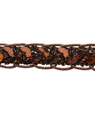 Thea Braided Sequin Trim - 3 Yards (Brown) | Shop Trims by the Yard - Buy Online on SooperMarket.com