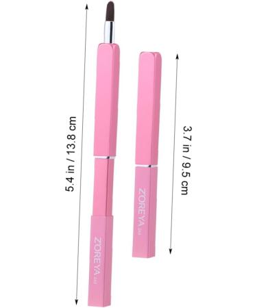 Beavorty Eyebrow Brush mini Lip Flexible Lipstick Brush Retractable Lipstick Applicator Portable Eye travel makeup brush Lip Gloss Applicator with cover telescopic brush medium Pink - Buy Online on SooperMarket.com