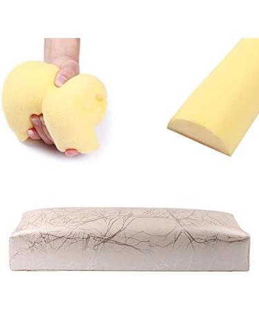 2Pcs Manicure Hand Pillow Pu Leather Hand Rest for Cushion Nail Pillow Hand Holder Armrest Rest Manicure Nail Art Accessories Tool - Silver & Gold - Buy Online on SooperMarket.com