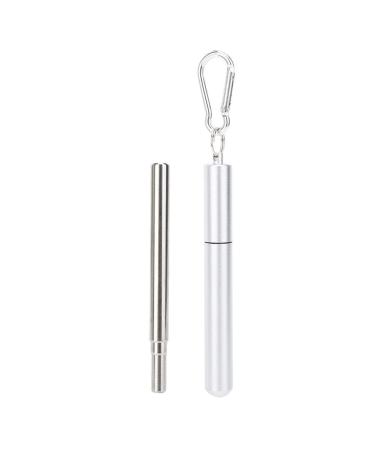 Reusable Stainless Steel Straight Straw Lightweight Portable Retractable Drinking Straw Cleaning Brush Kit