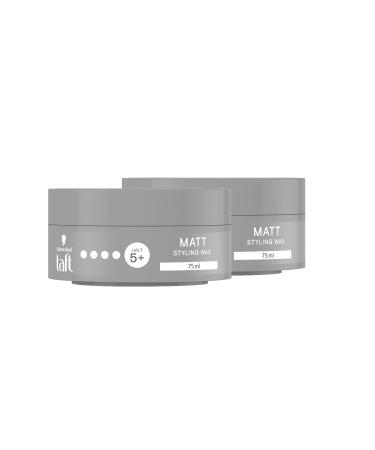 Schwarzkopf Tafe Styling Wax Matt (2x 75 ml) Haarwax for matt finish with long-lasting hold gently for hair and scalp vegan hair styling wax 150 ml (2 pack)