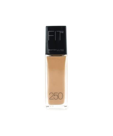Maybelline New York Make Up Fit Me!Foundation with LSF18 for flawless skin all skin types No. 250 Sun beige 30 ml No. 250 Sun 30 ml (1 Pack)